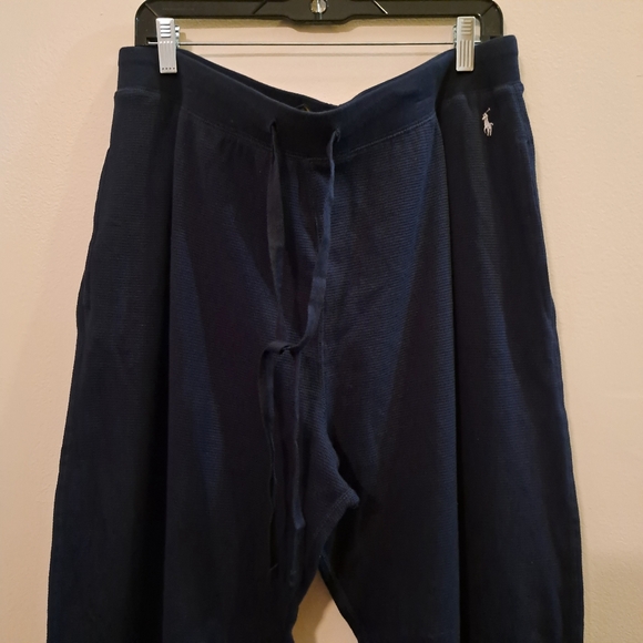 POLO Ralph Lauren Thermal Waffle Knit Pajama Pants XL Navy EUC - Picture 3 of 10